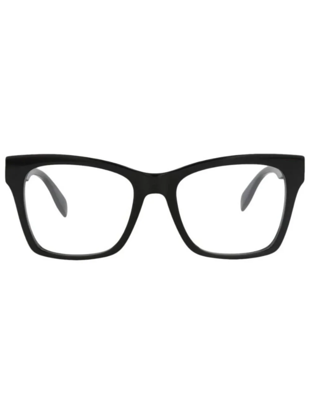 New Alexander McQueen Womens Square/Rectangle Black Black Transparent Fashion De